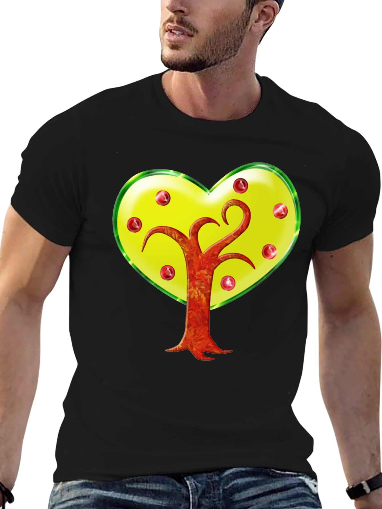 Heart Tree Graphic Tee - Stylish Casual Wear