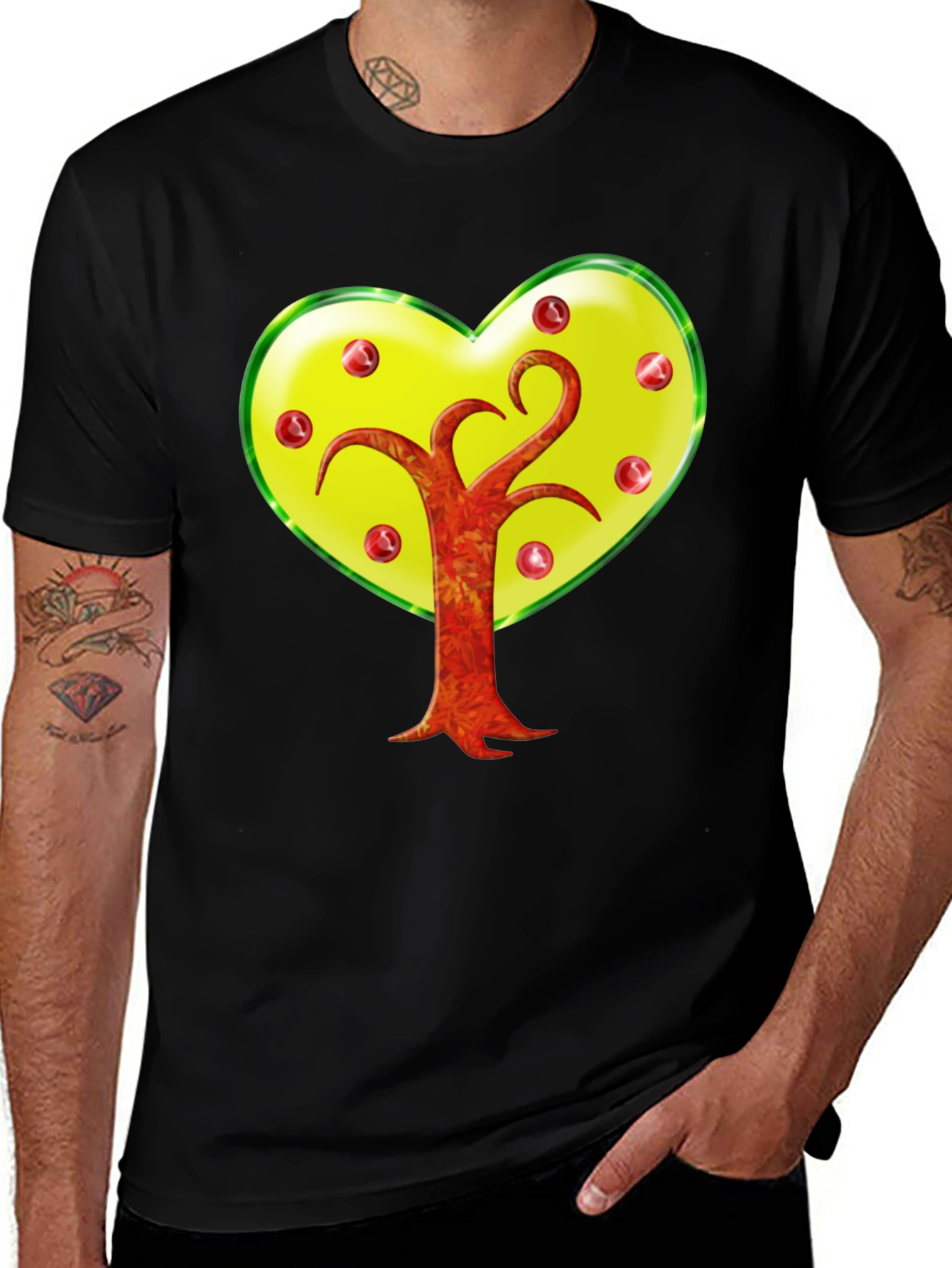 Heart Tree Graphic Tee - Stylish Casual Wear