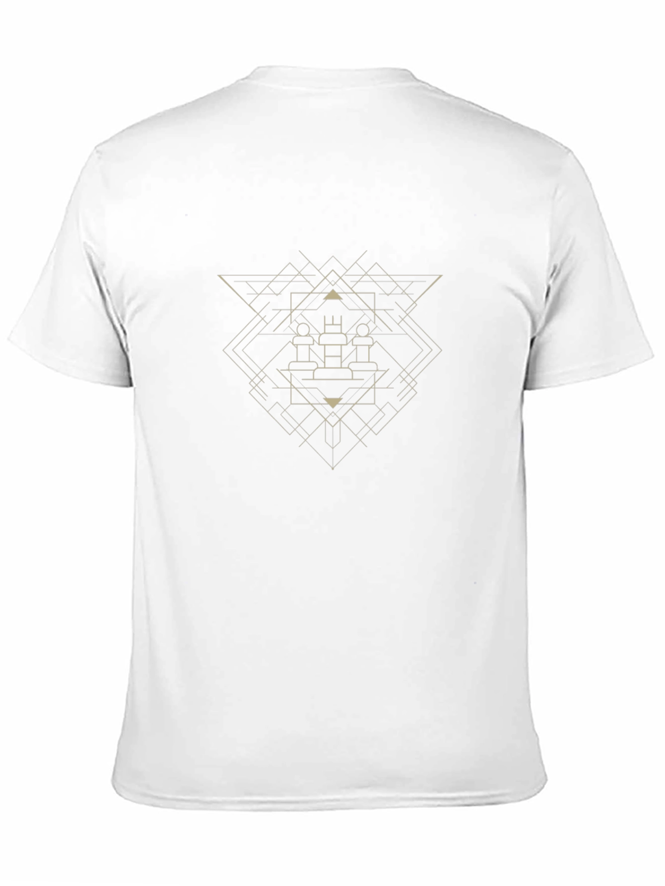 Geometric Chess Graphic Tee - Modern Black T-Shirt