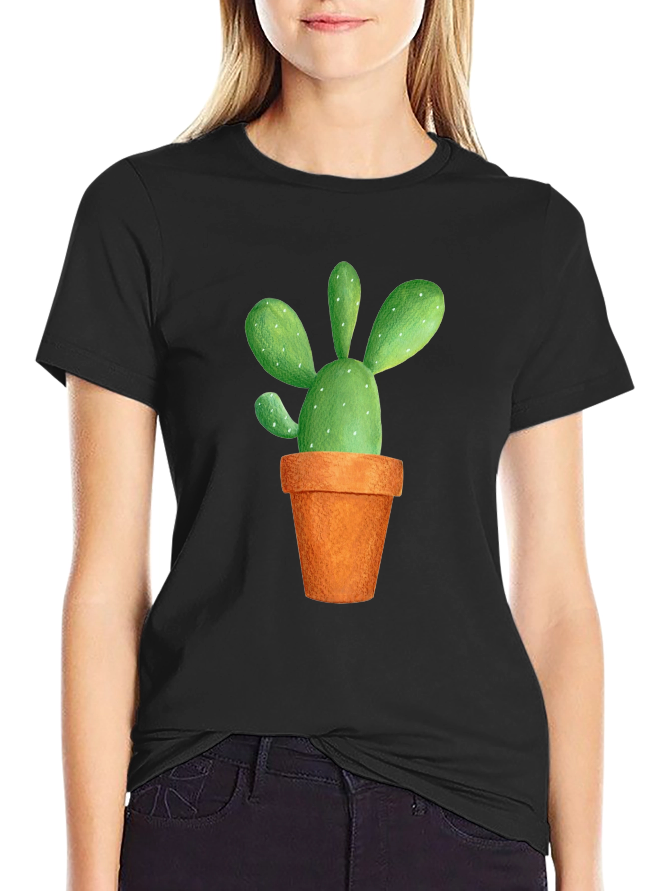 Cactus Graphic Tee - Potted Plant Design
