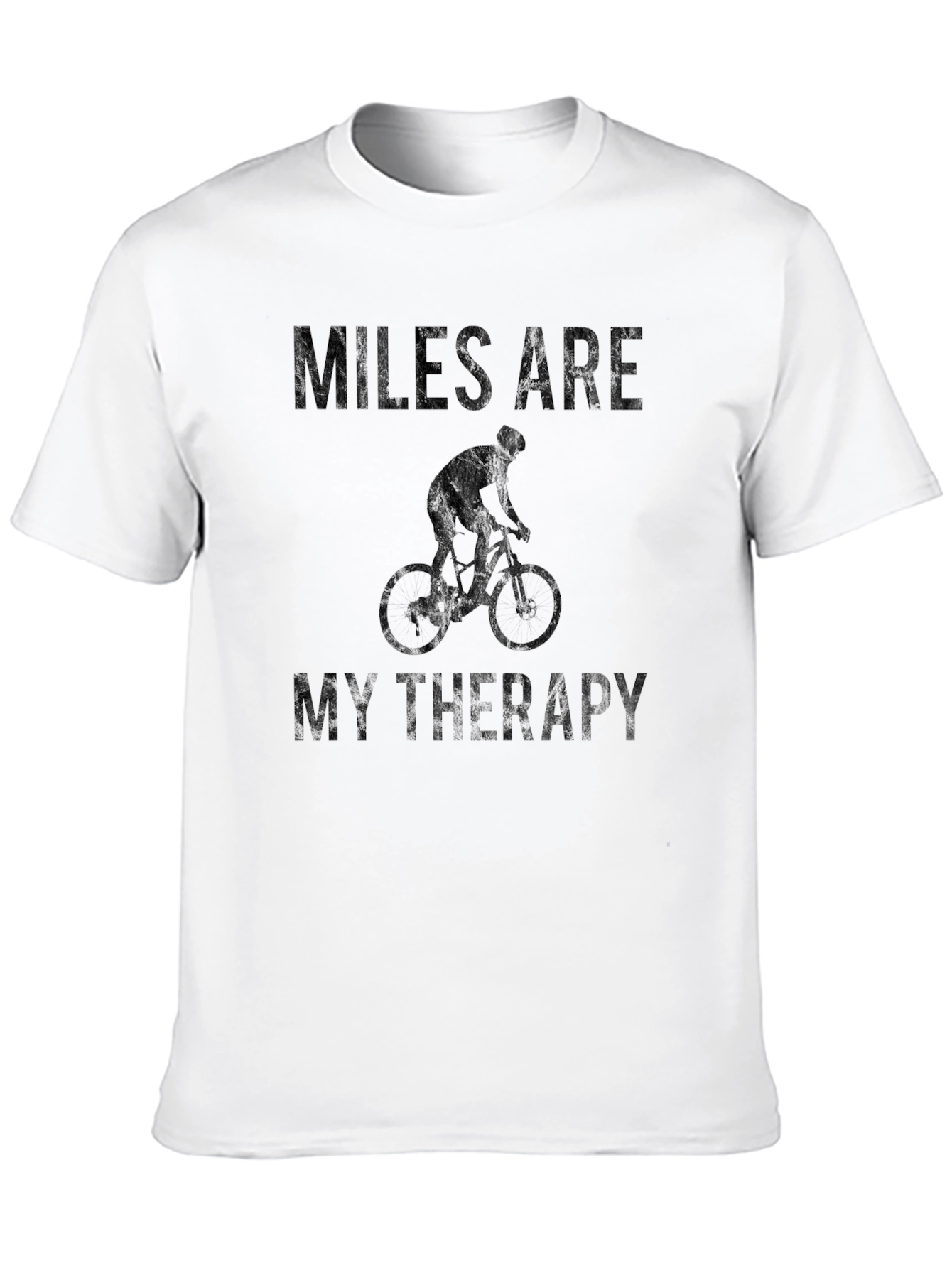 Miles Are My Therapy T-Shirt - Cycling Design