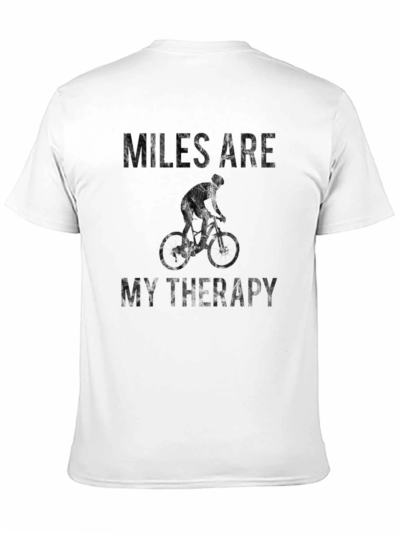 Miles Are My Therapy T-Shirt - Cycling Design