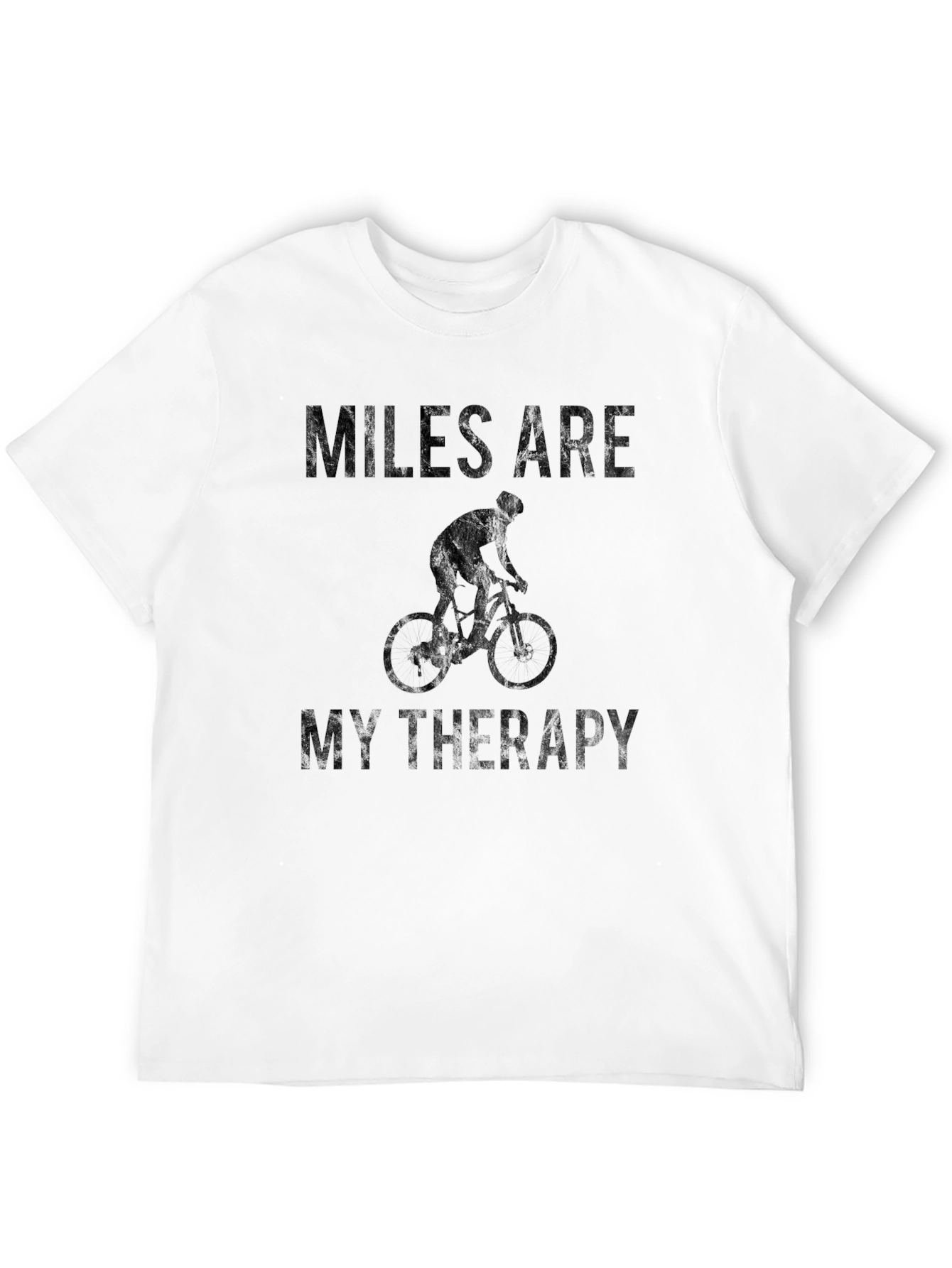 Miles Are My Therapy T-Shirt - Cycling Design