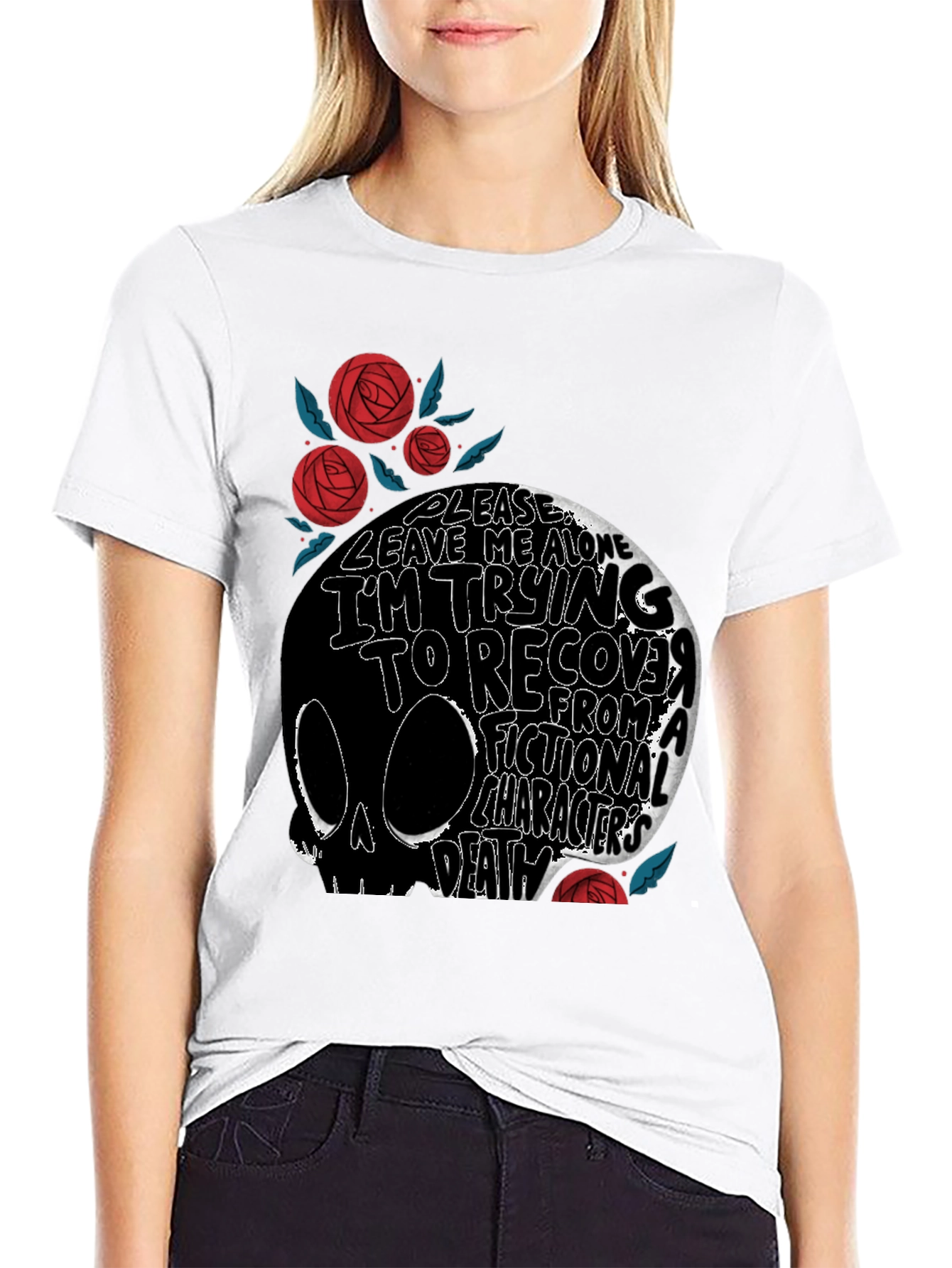 Skull Graphic T-Shirt: Fictional Character Death