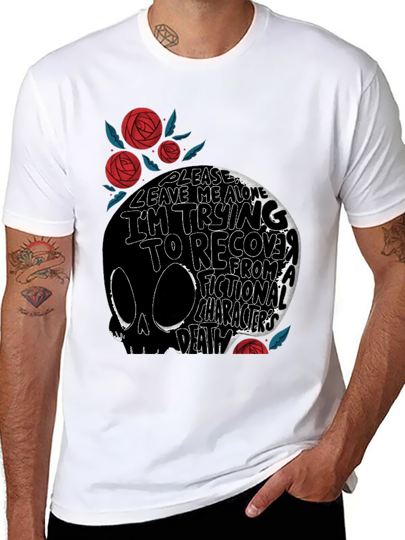 Skull Graphic T-Shirt: Fictional Character Death