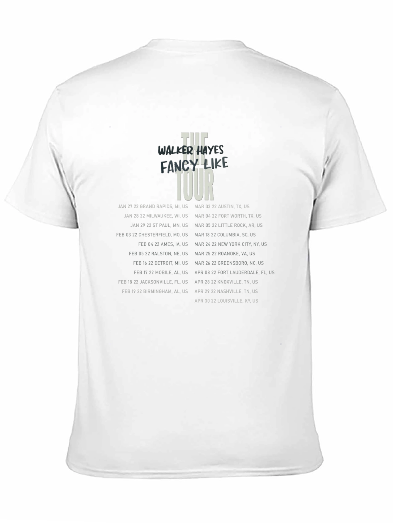 Walker Hayes Fancy Like Tour T-Shirt