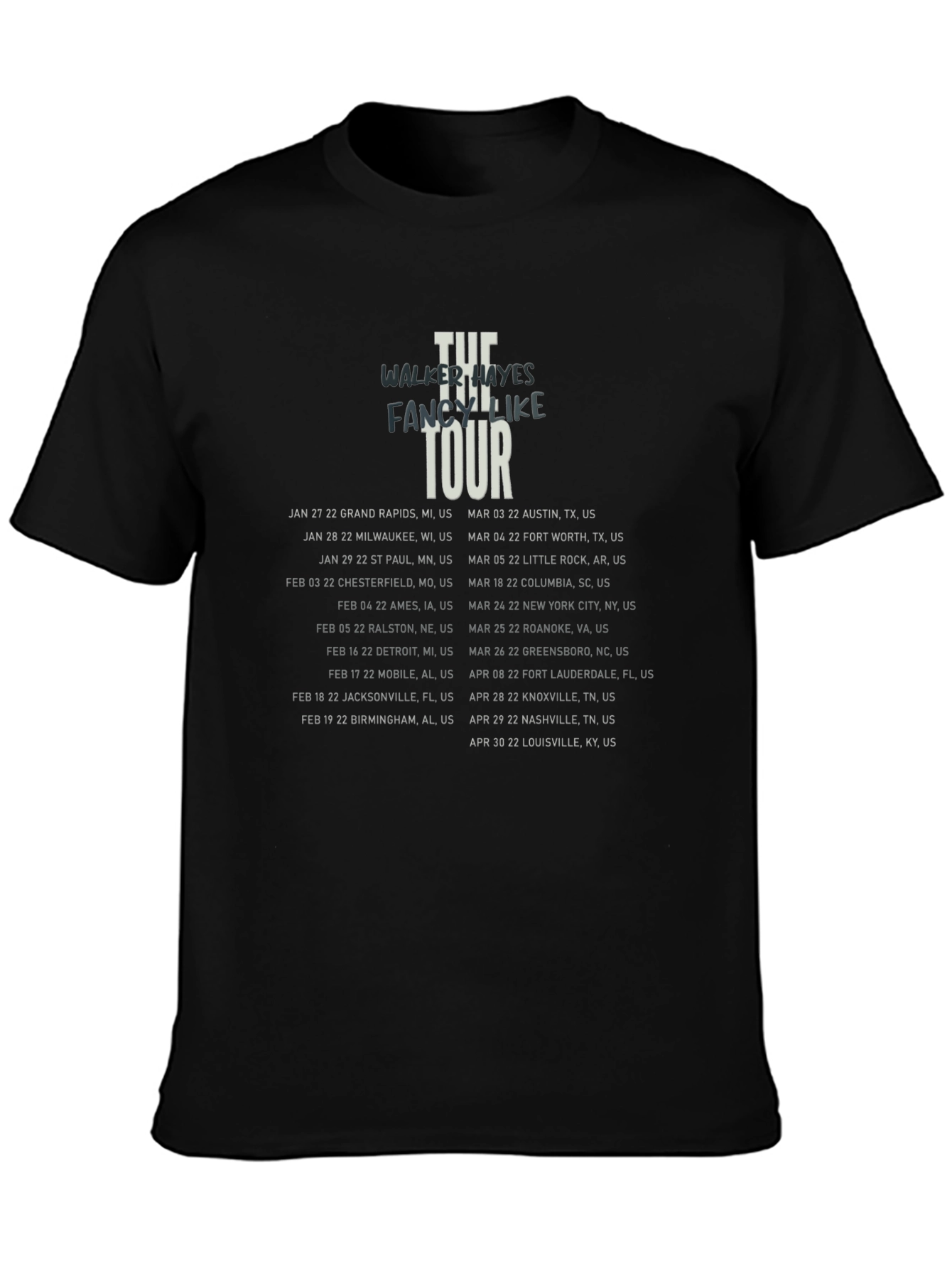 Walker Hayes Fancy Like Tour T-Shirt