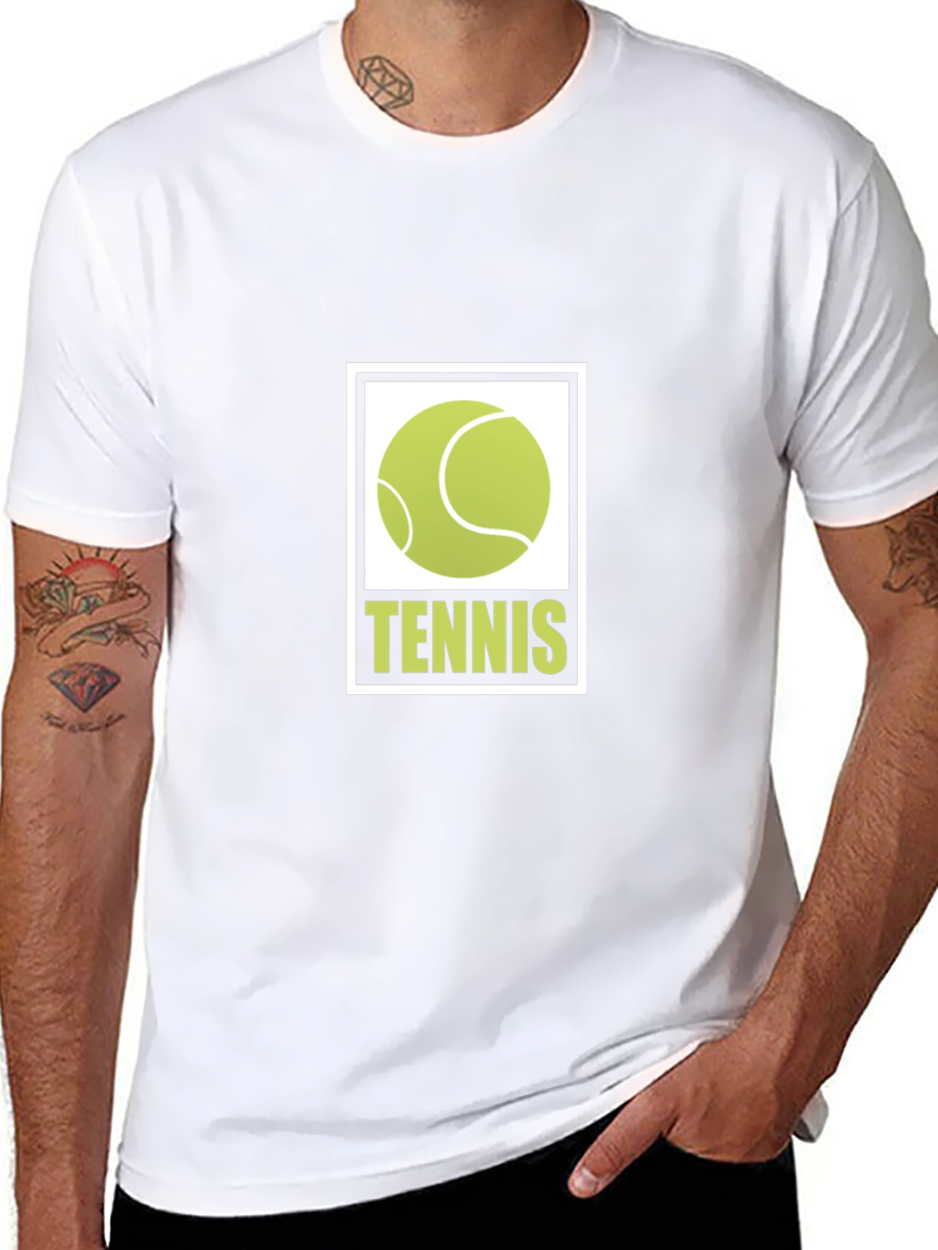 Tennis Ball Graphic Black T-Shirt