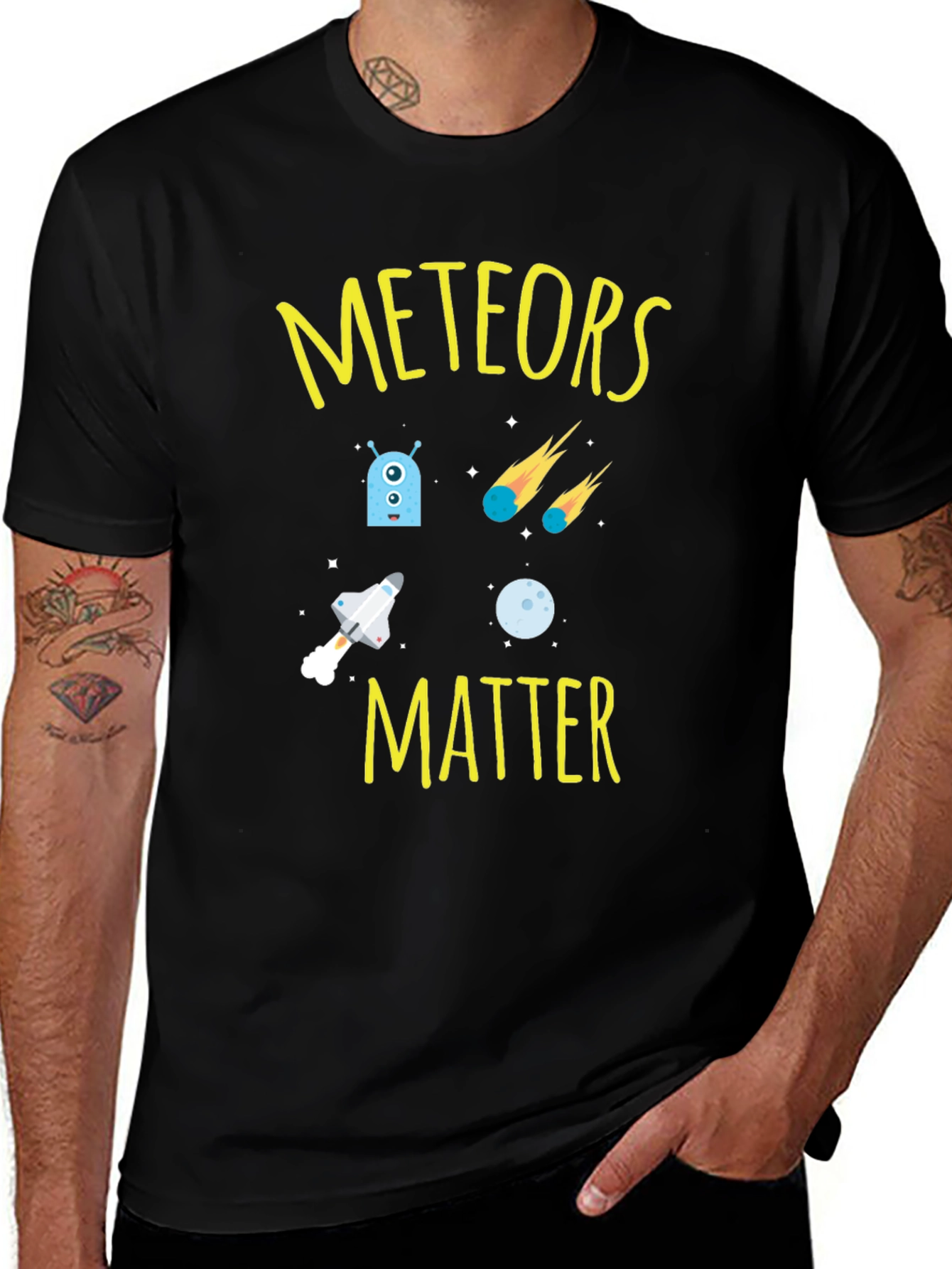 Meteors Matter Graphic T-Shirt - Space Design
