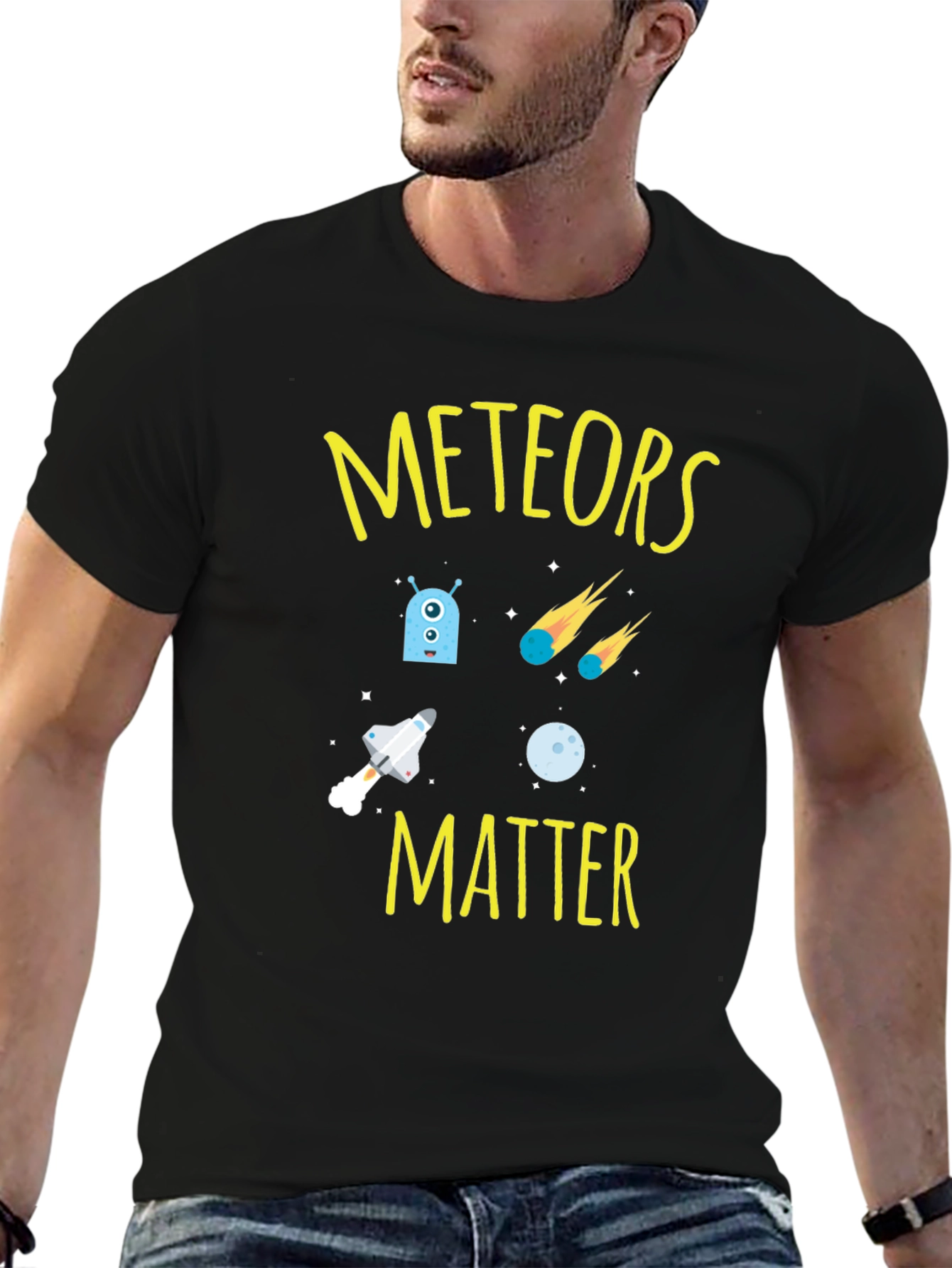 Meteors Matter Graphic T-Shirt - Space Design