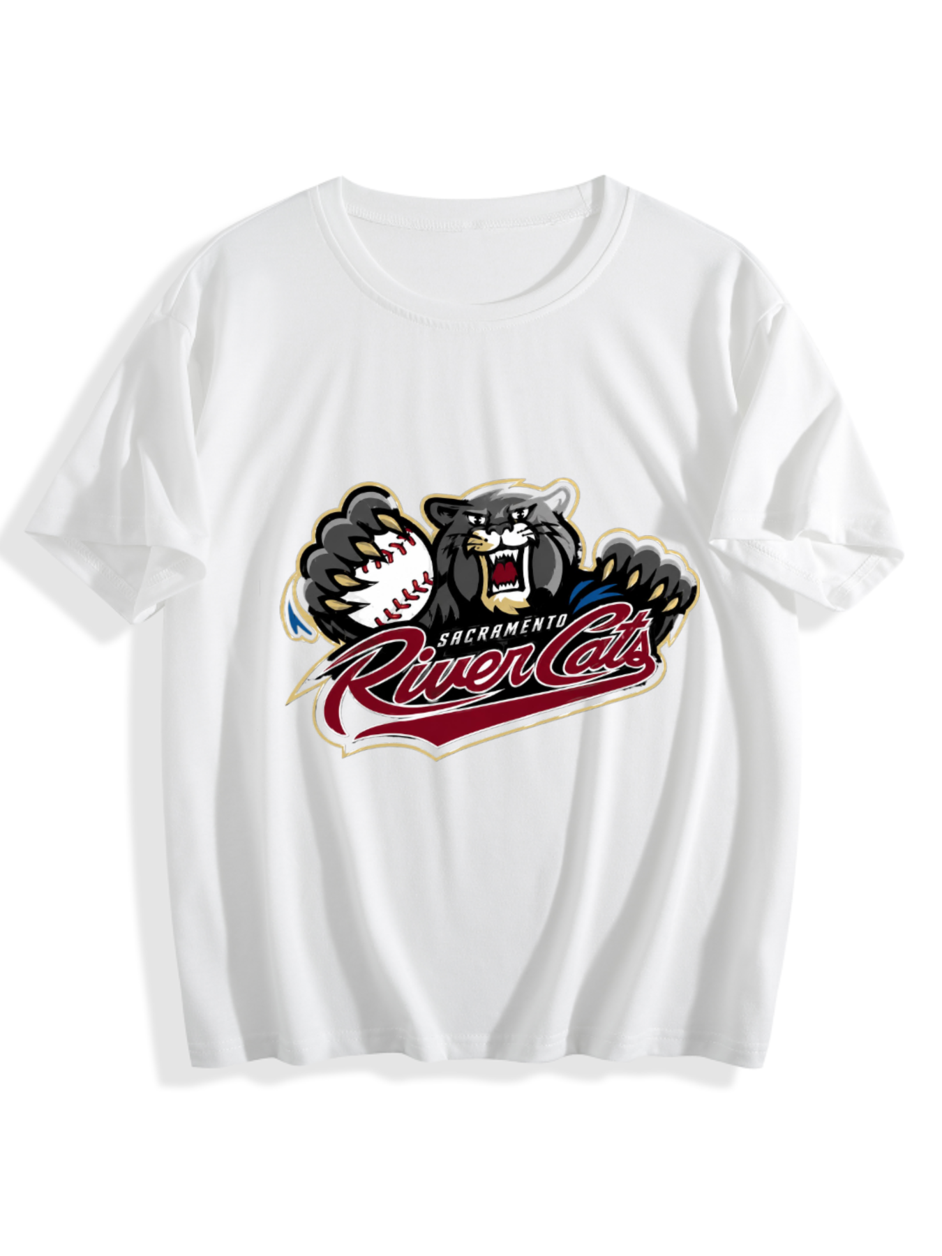 Sacramento River Cats Inspired Vintage Baseball Graphic T-Shirt – Premium Streetwear Sports Tee（hj38）