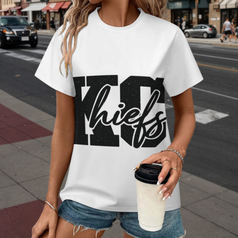 KC Chiefs Vintage Style Graphic Tee – Bold Football Fan Streetwear Shirt for Game Day(z308)