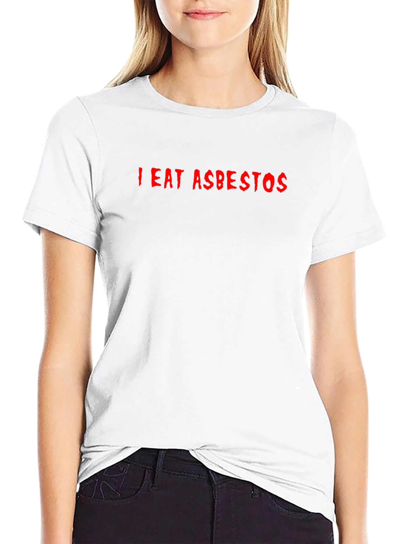 I Eat Asbestos Graphic T-Shirt Funny Sarcastic