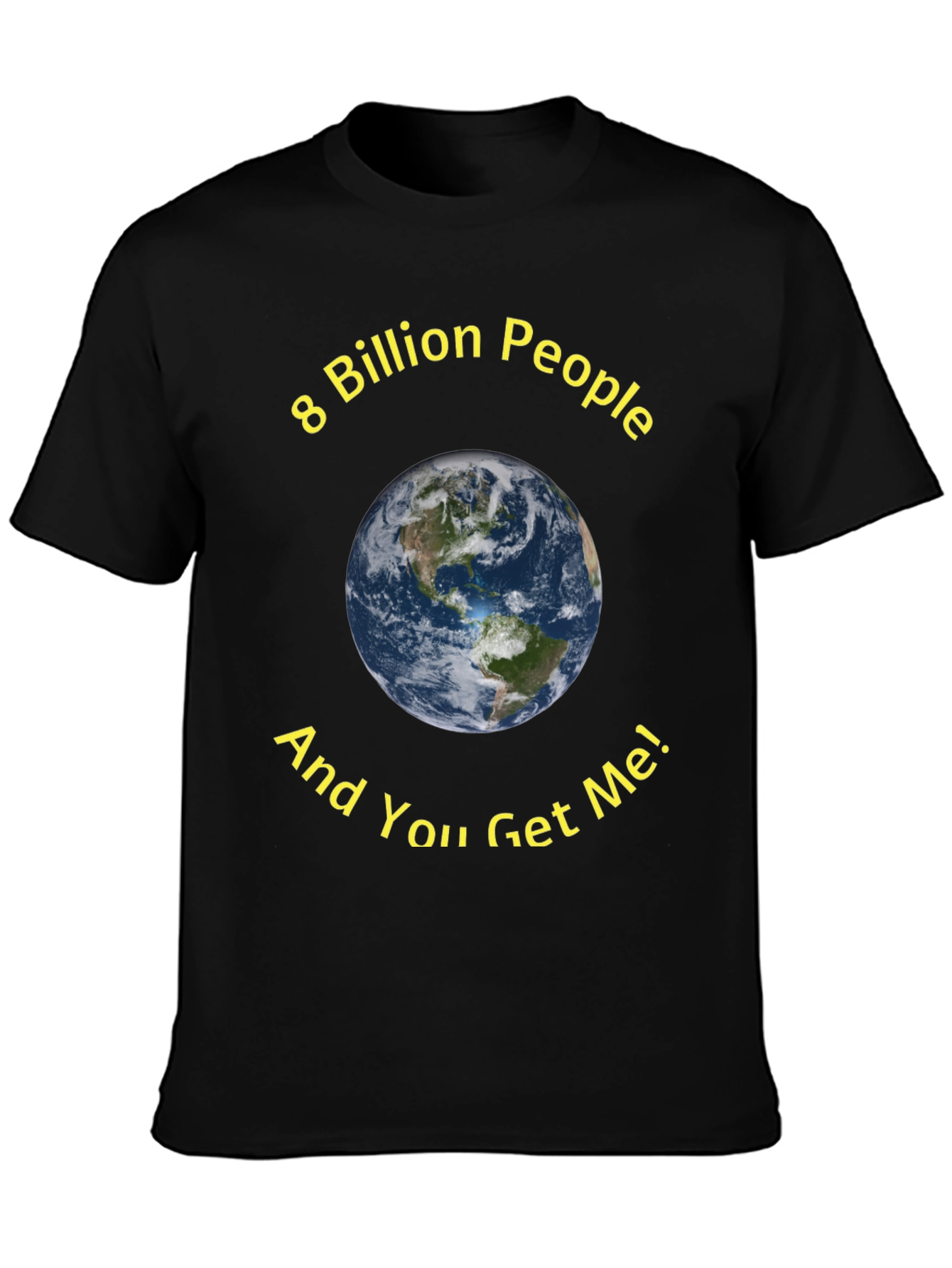 8 Billion People Earth Graphic T-Shirt