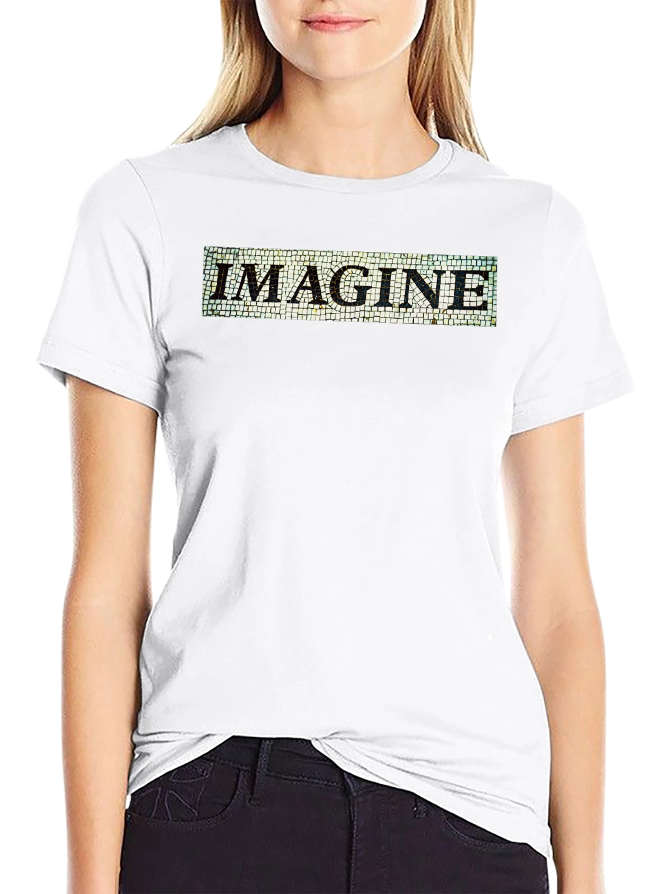Imagine Mosaic Graphic T-Shirt