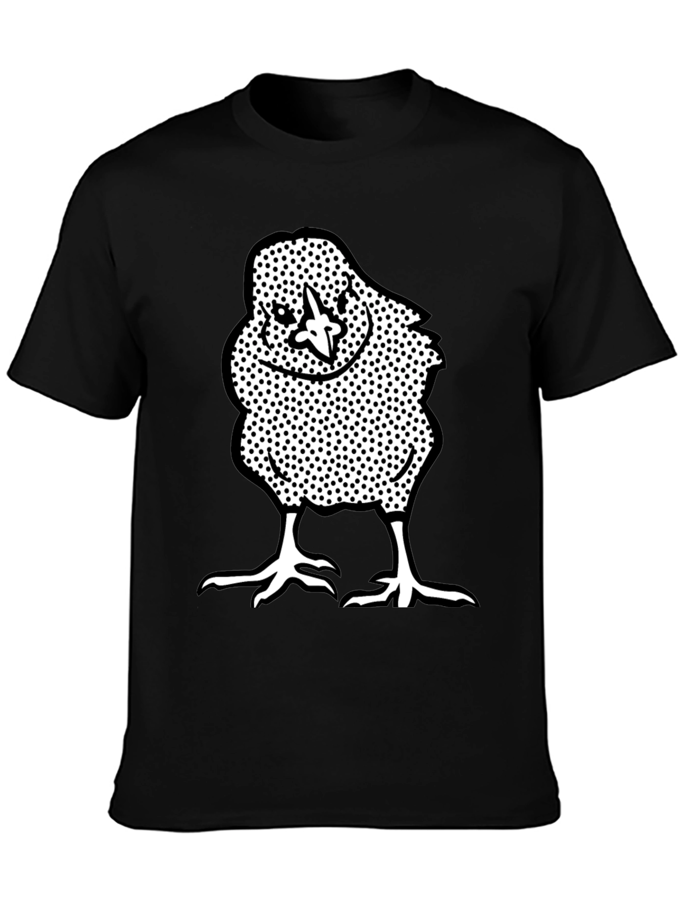 Chick Graphic Tee - Black Crew Neck T-Shirt