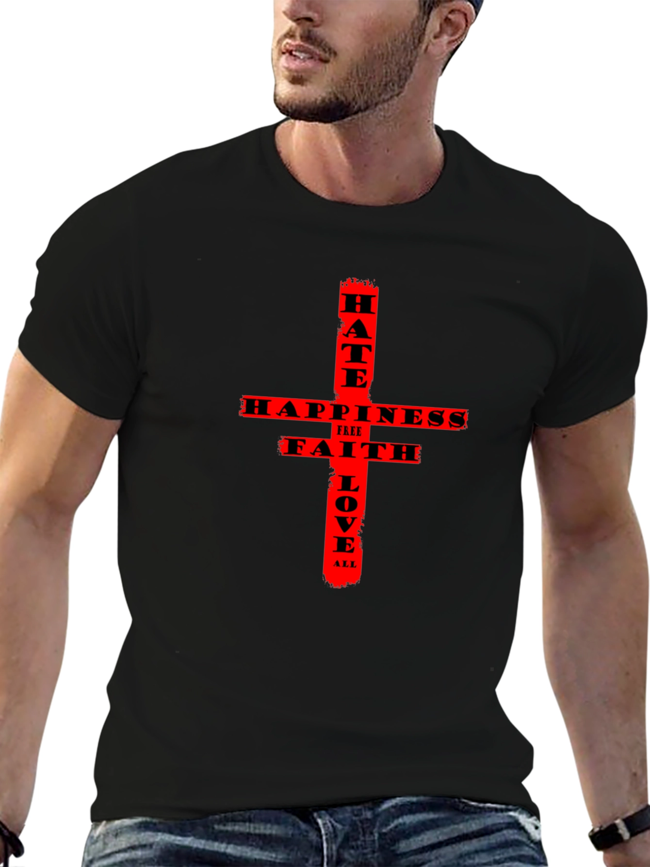 Hate Happiness Love Graphic Tee