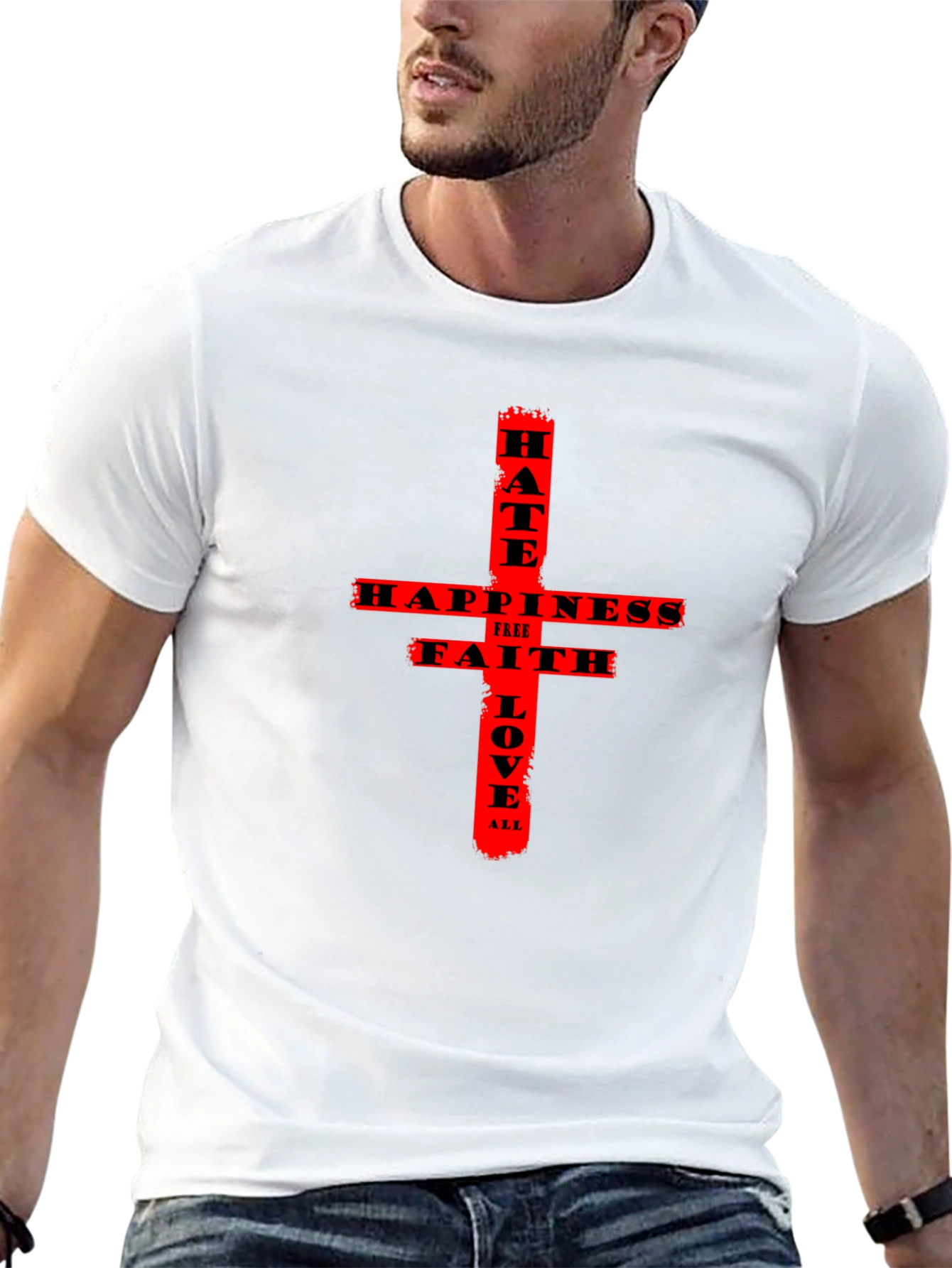 Hate Happiness Love Graphic Tee