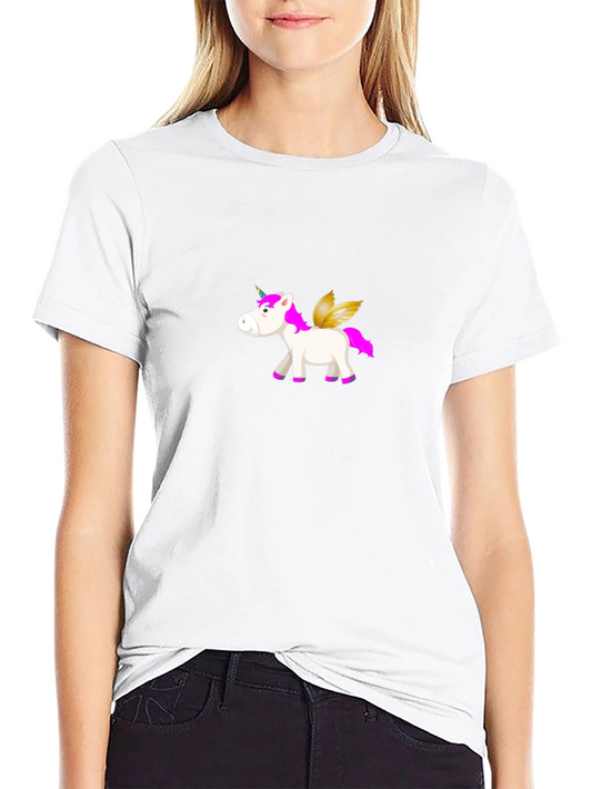 Unicorn Pegasus Graphic T-Shirt - Black Cotton Tee