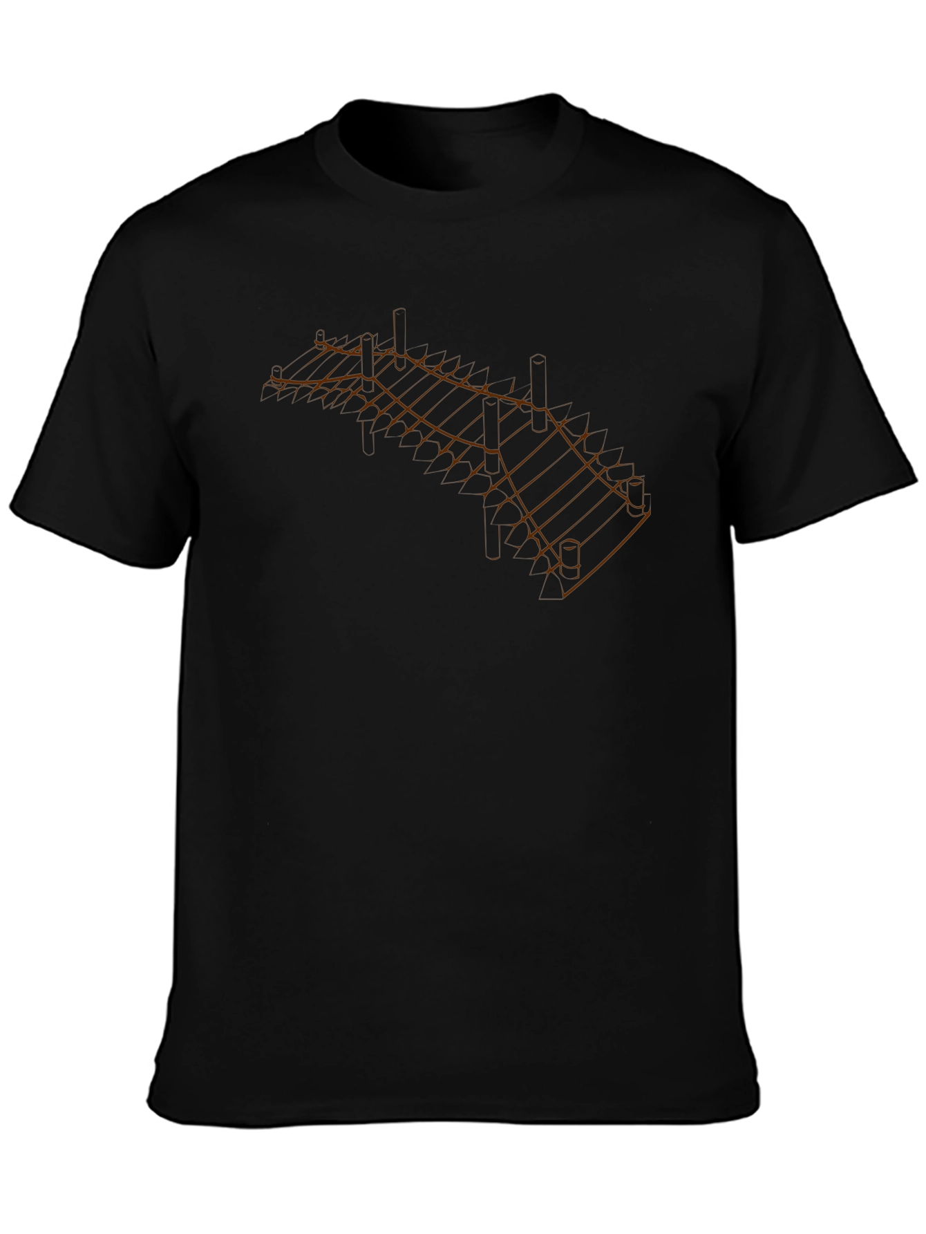 Geometric Network Print T-Shirt