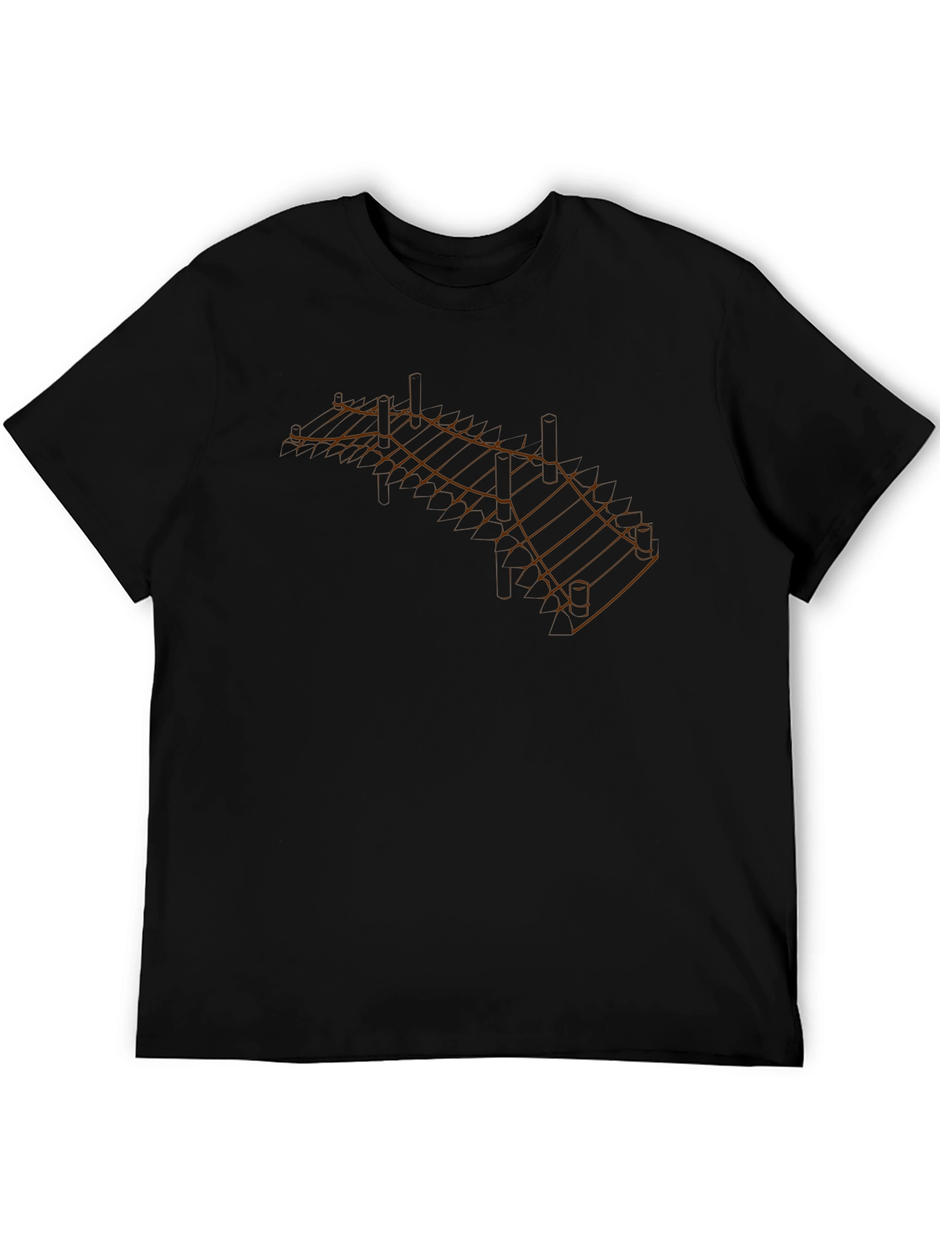 Geometric Network Print T-Shirt