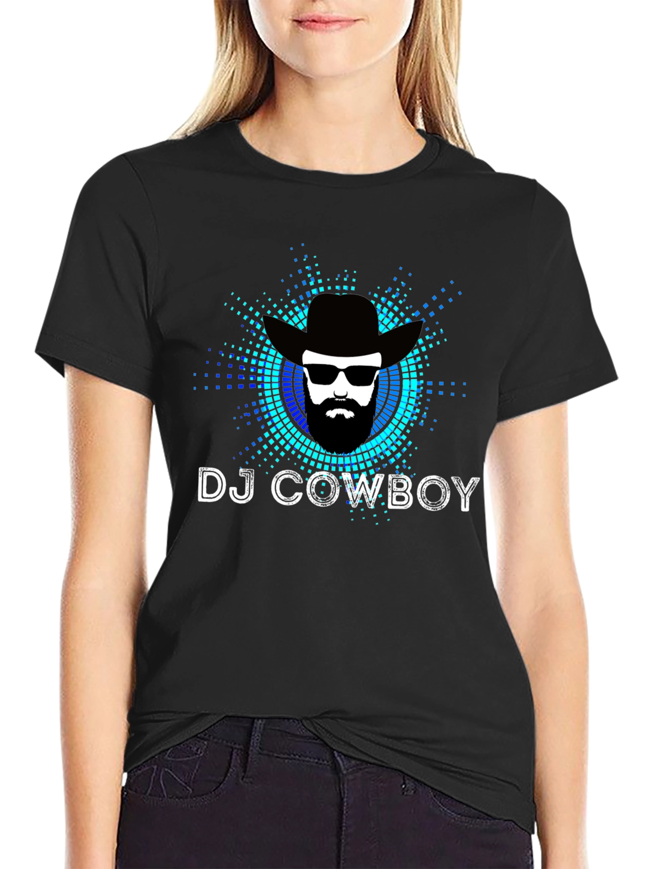 DJ Cowboy Graphic Tee - Black T-Shirt