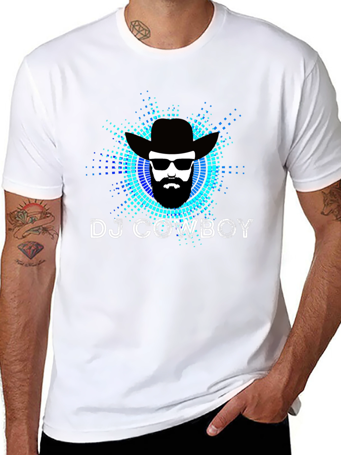 DJ Cowboy Graphic Tee - Black T-Shirt