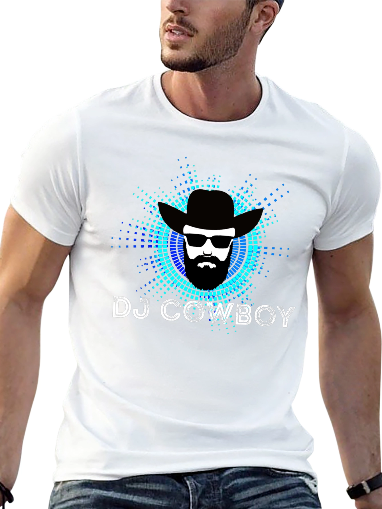 DJ Cowboy Graphic Tee - Black T-Shirt