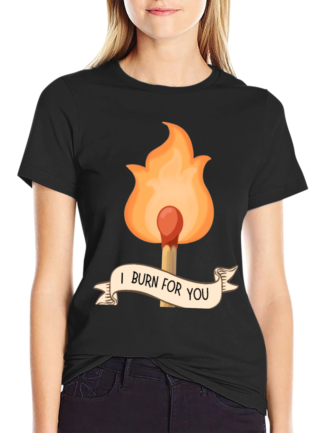 I Burn For You Graphic Tee - Black