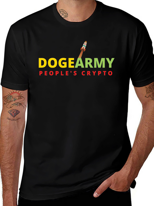 DogeArmy Peoples Crypto Black T-Shirt