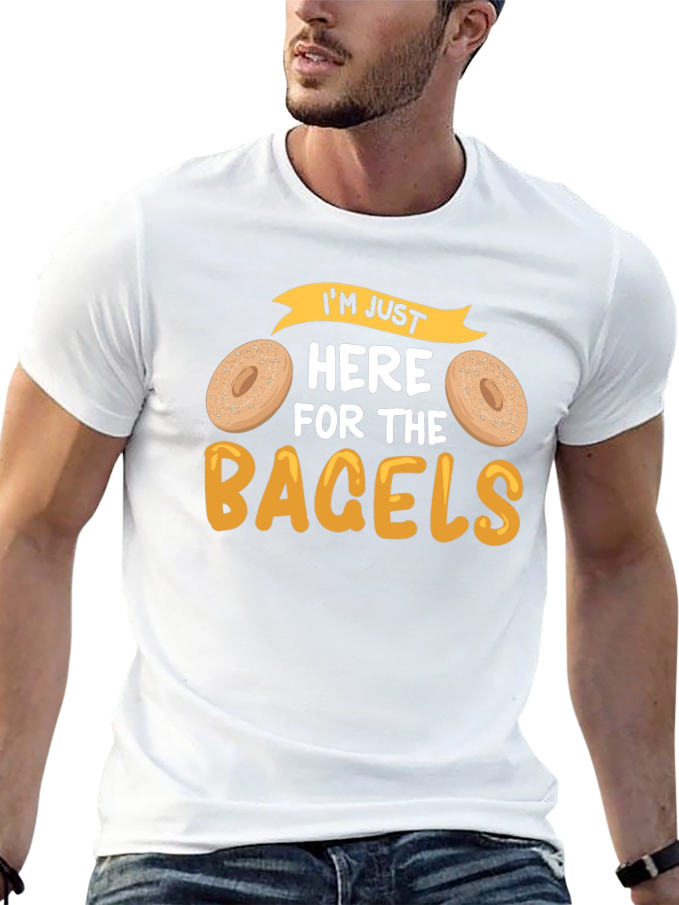 Im Just Here for the Bagels Graphic Tee