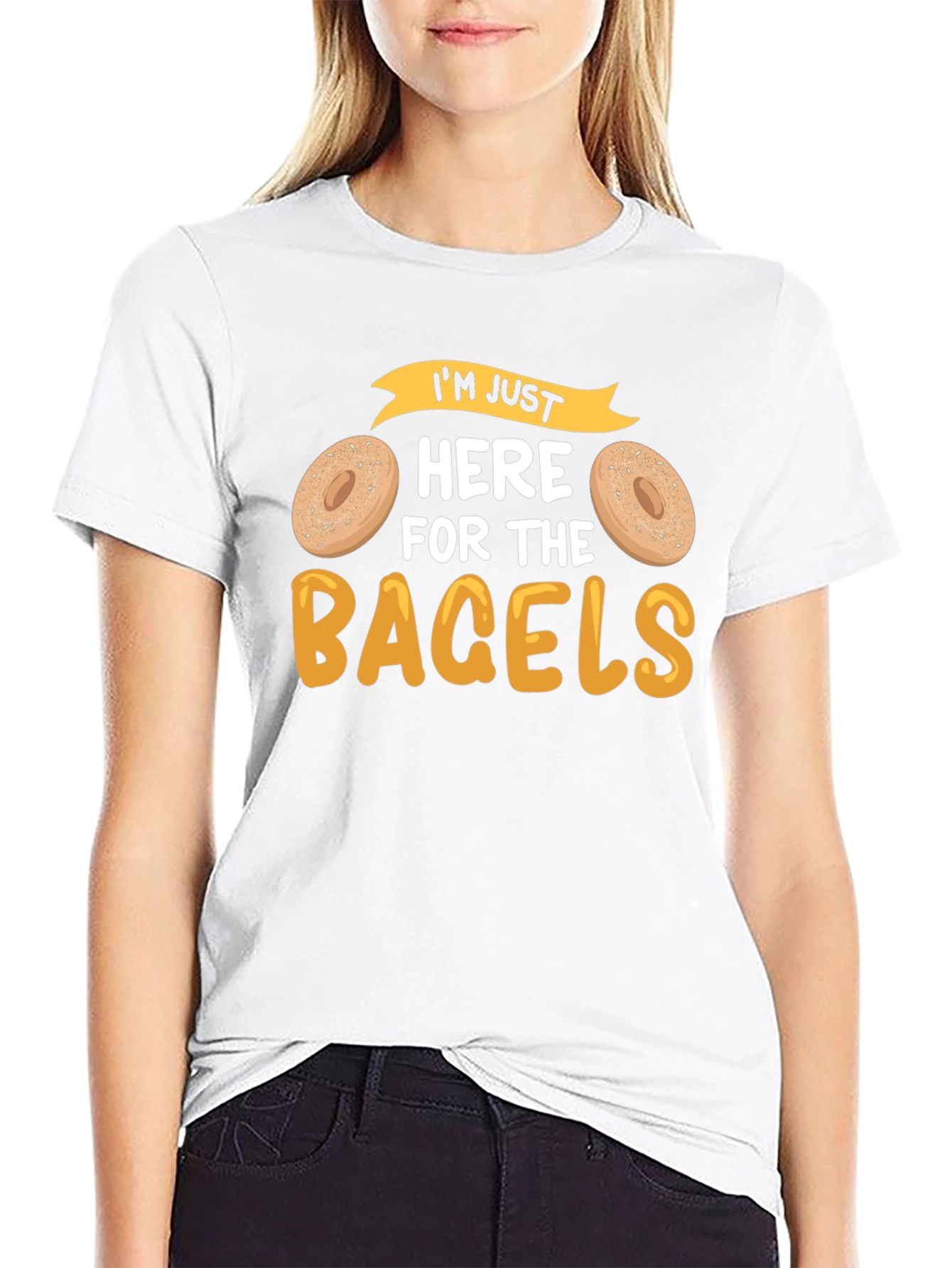 Im Just Here for the Bagels Graphic Tee