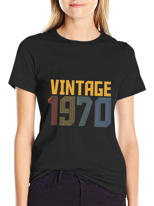 Vintage 1970 Retro Style Black T-Shirt