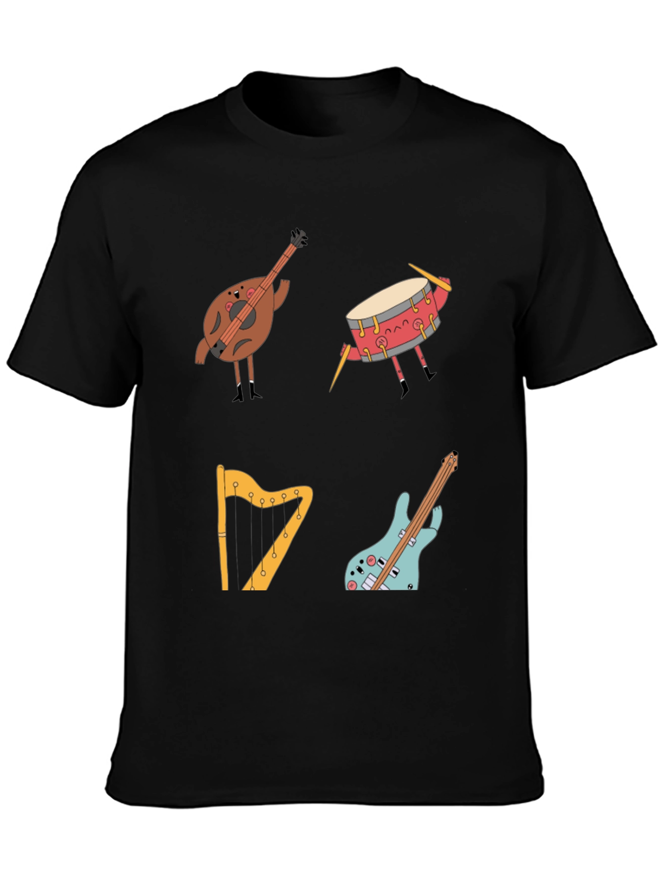 Musical Instrument Cartoon T-Shirt
