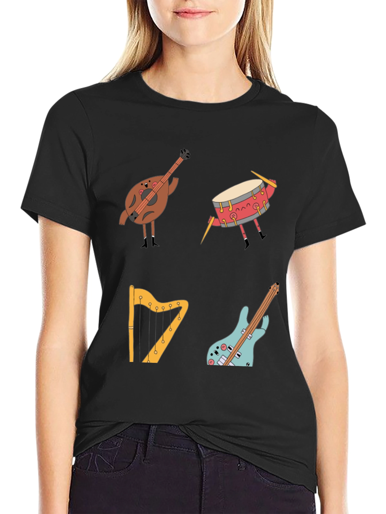 Musical Instrument Cartoon T-Shirt