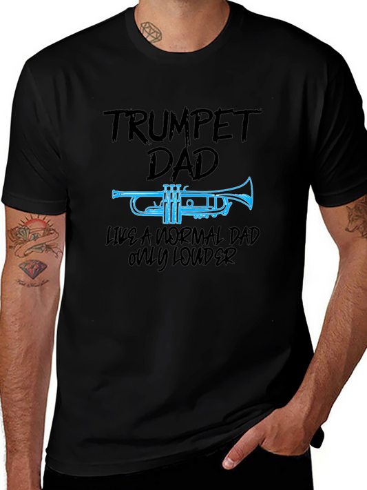 Trumpet Dad Graphic Tee - Musician Fathers Day