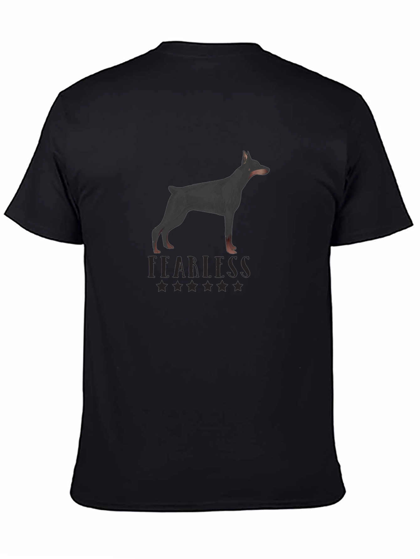Fearless Doberman Graphic Tee - Black