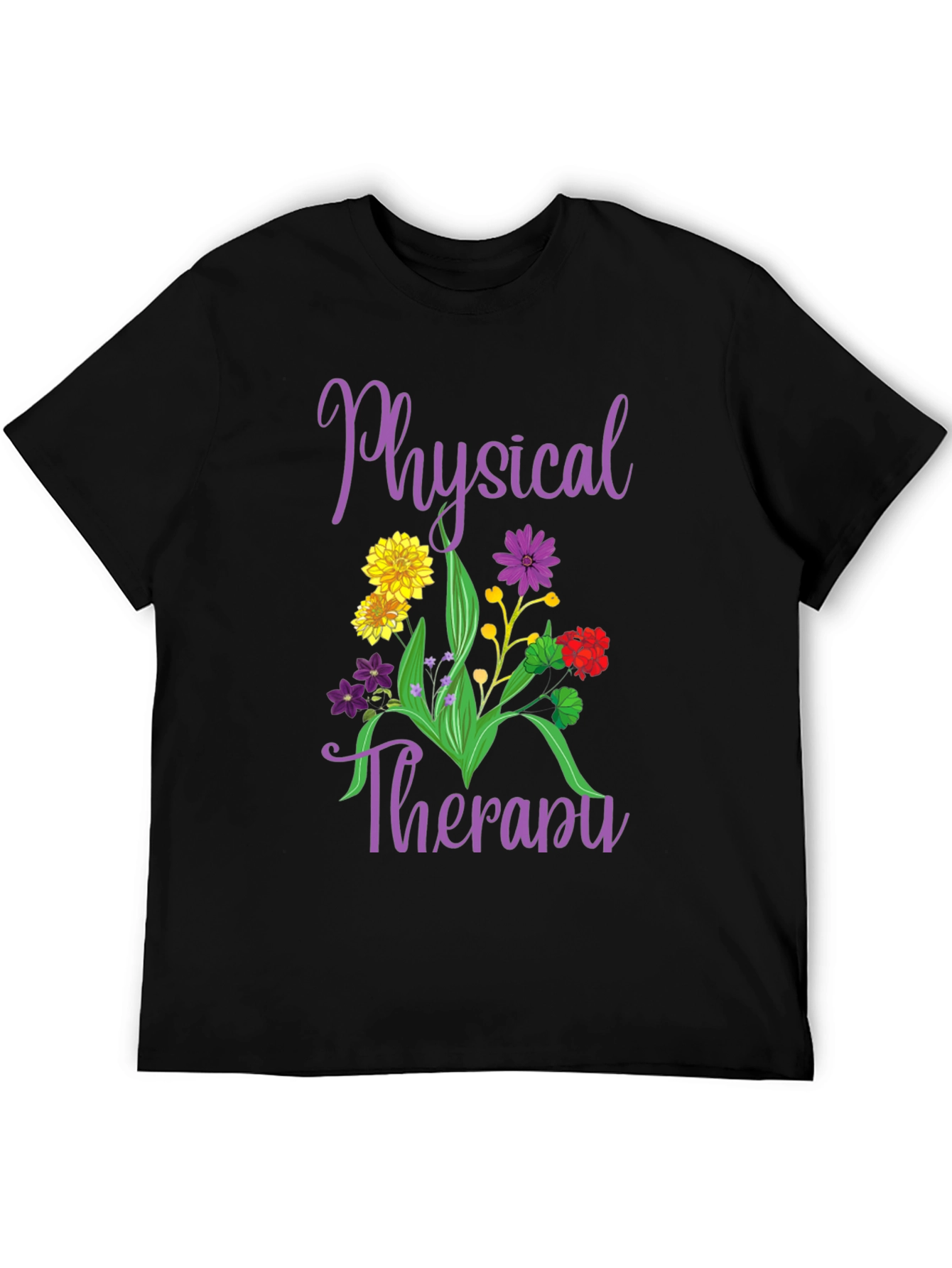 Physical Therapy Floral Graphic Tee