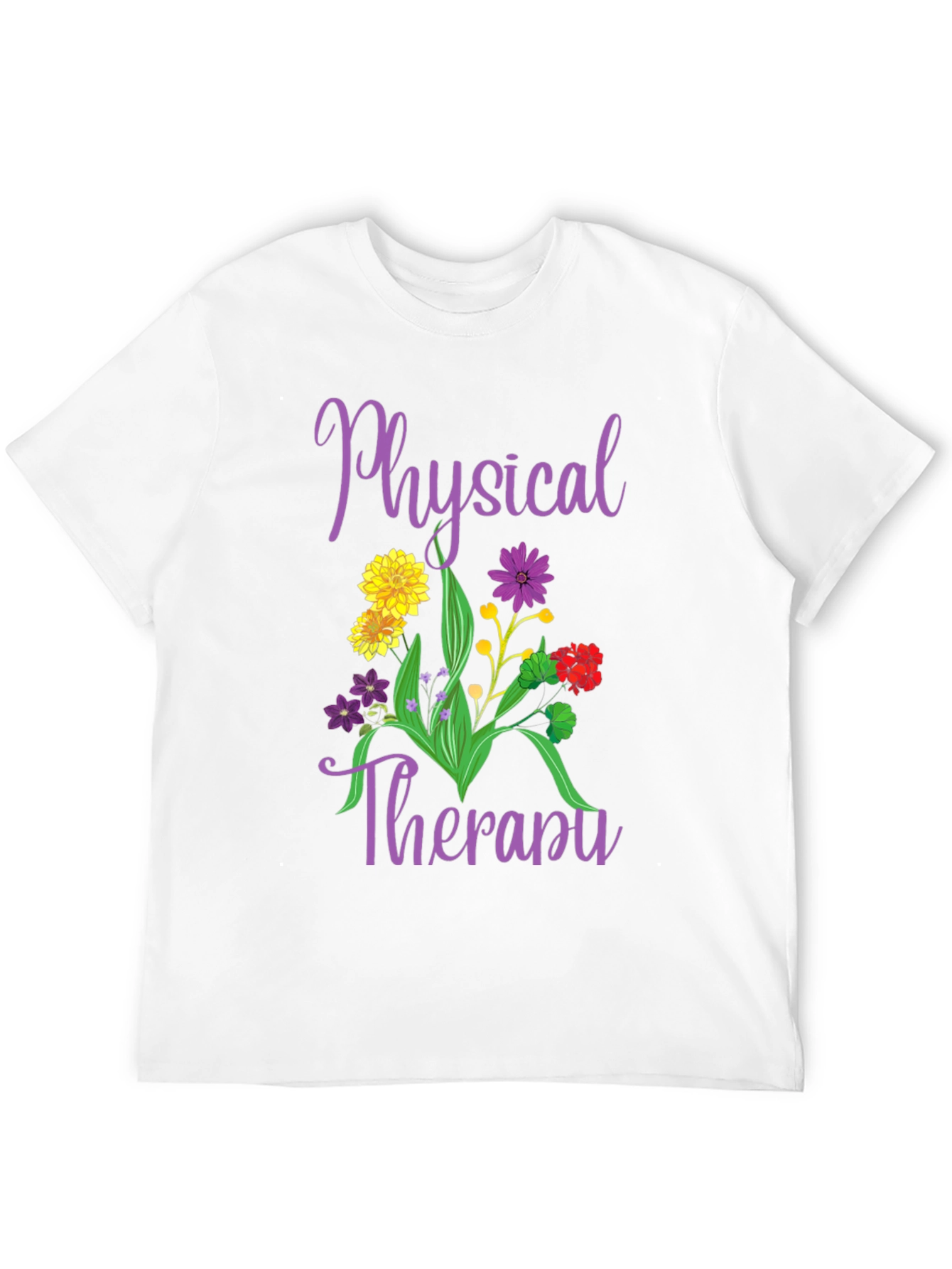 Physical Therapy Floral Graphic Tee