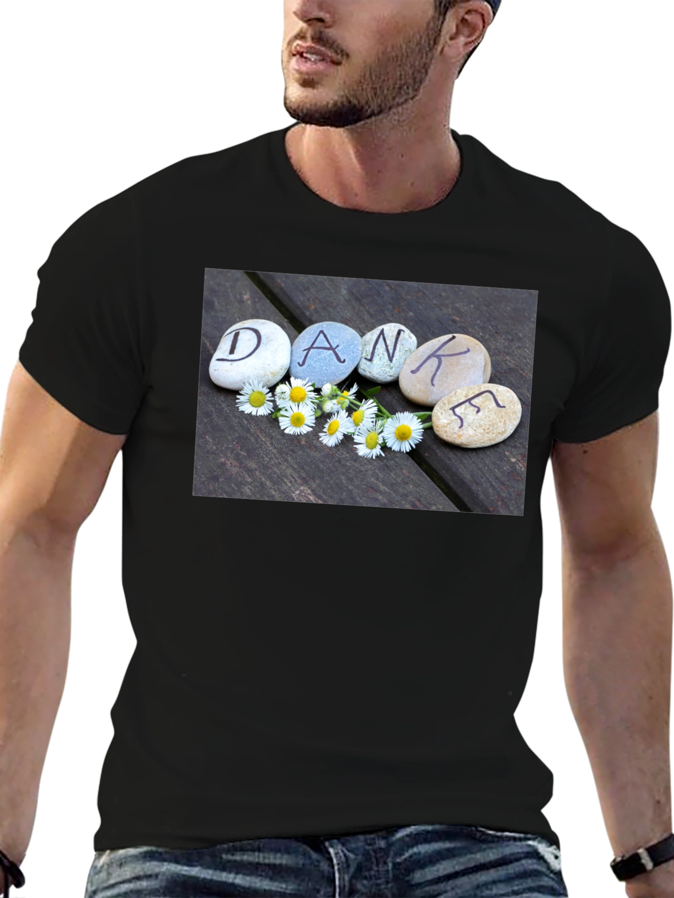 Dankef T-Shirt - Rocks & Daisies Graphic Tee
