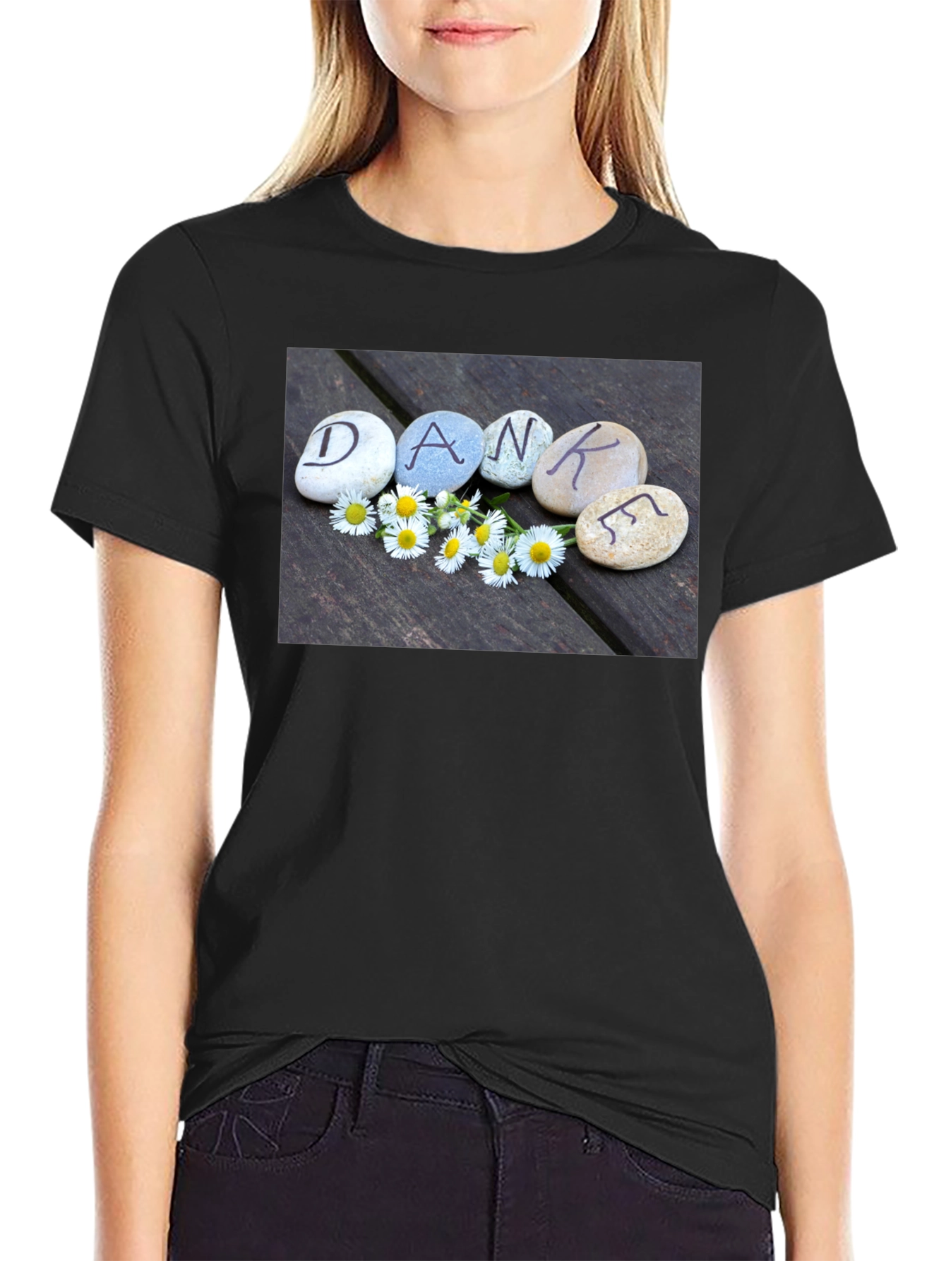 Dankef T-Shirt - Rocks & Daisies Graphic Tee