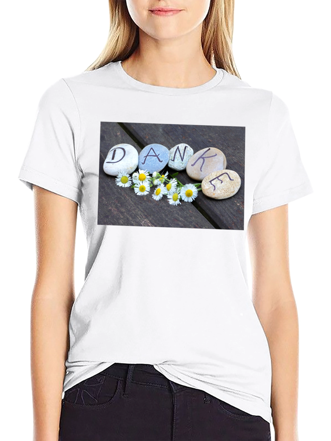 Dankef T-Shirt - Rocks & Daisies Graphic Tee