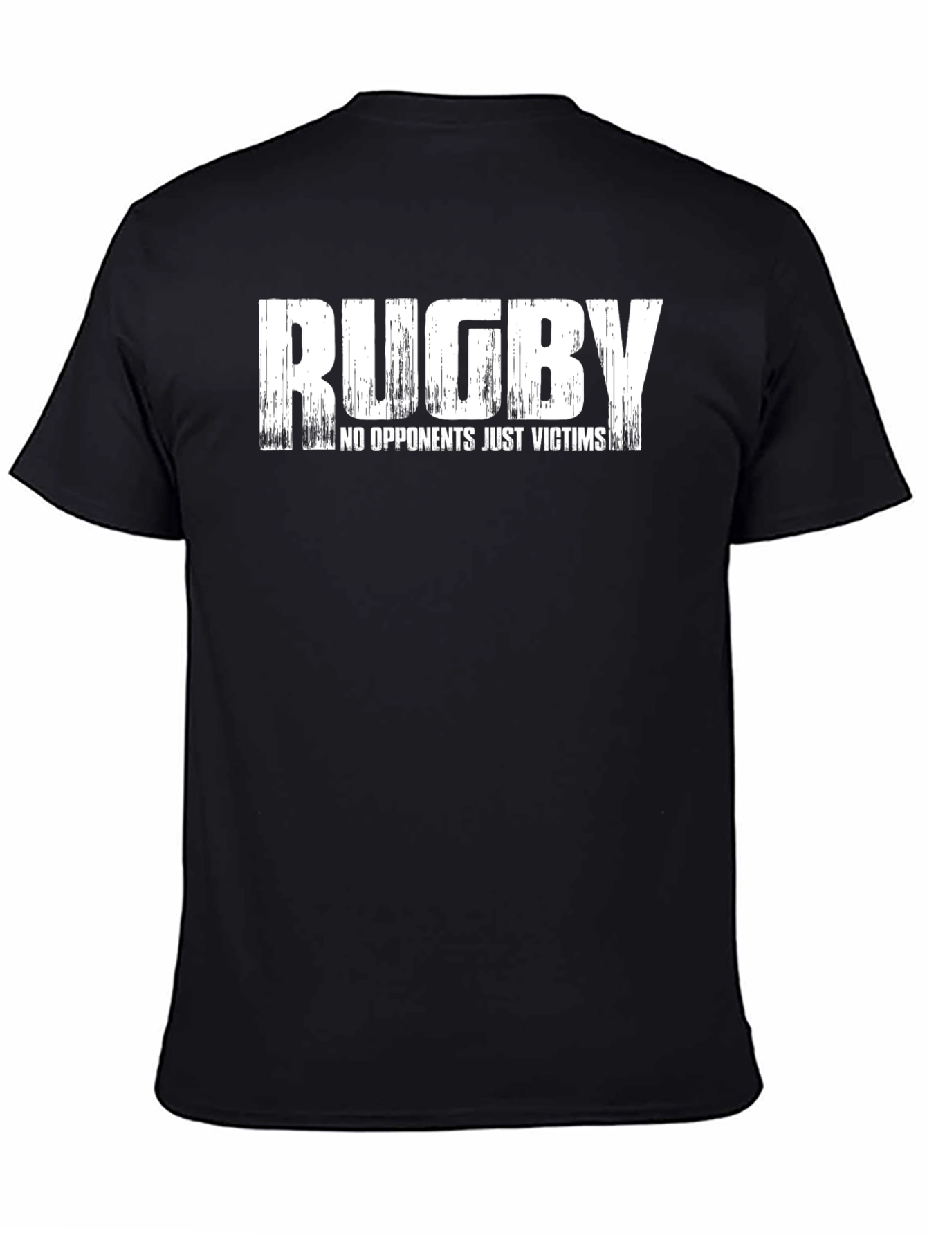 Rugby No Opponents Just Victims Black Graphic Tee