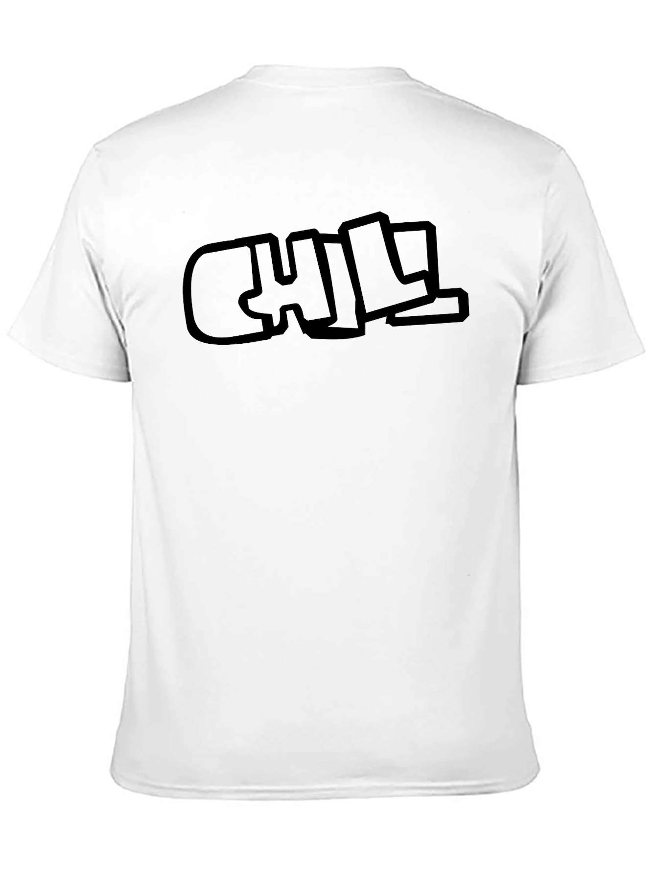 Chill Graphic Black T-Shirt for Men