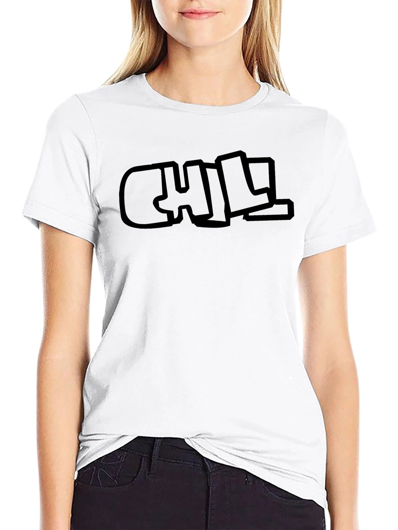 Chill Graphic Black T-Shirt for Men
