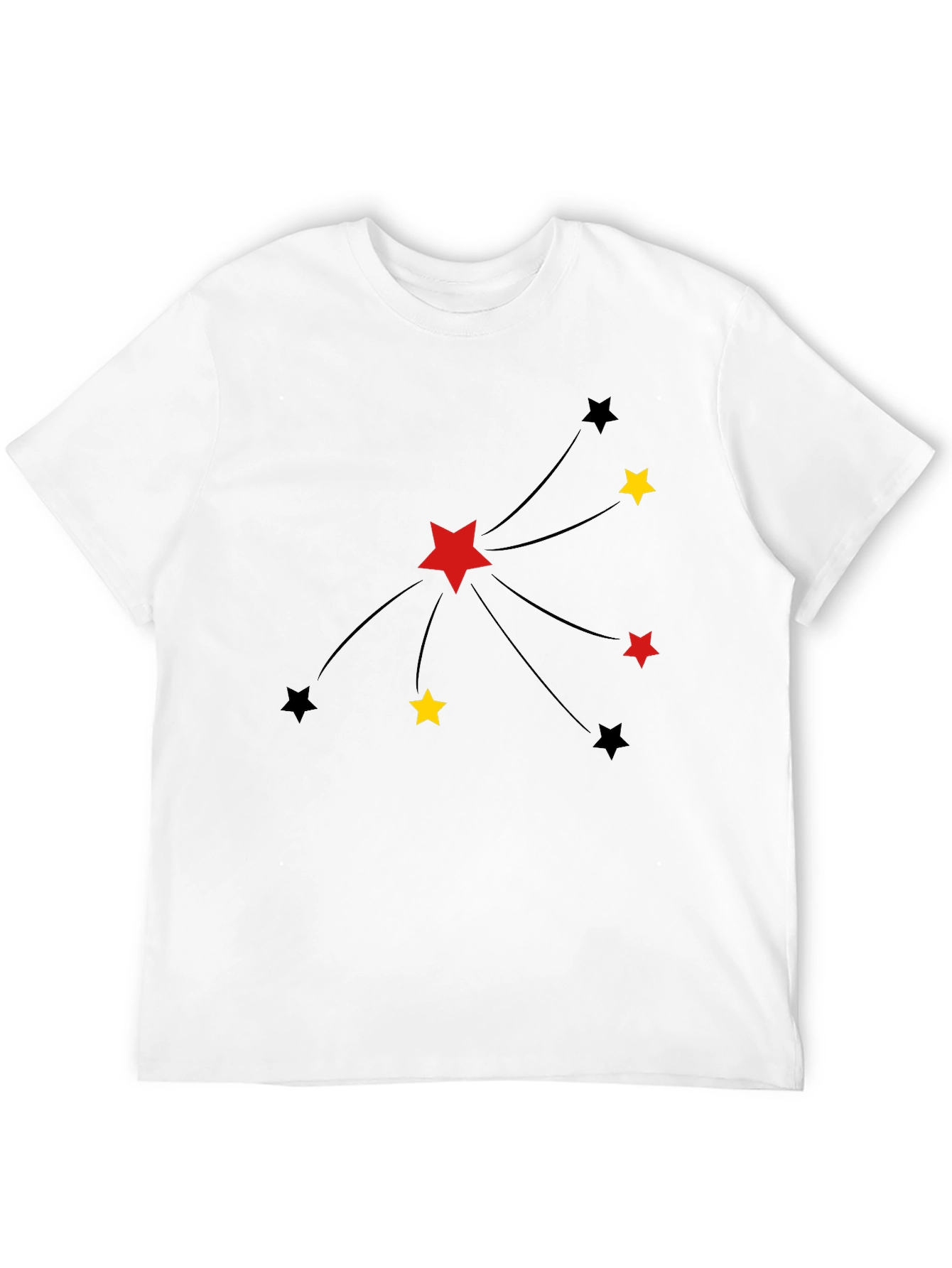 Stars Graphic Tee - Black Casual T-Shirt