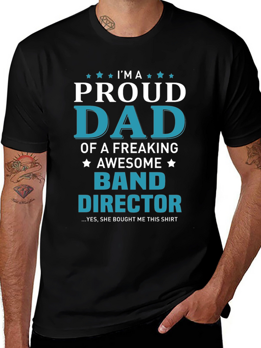 Proud Dad Band Director Graphic Tee