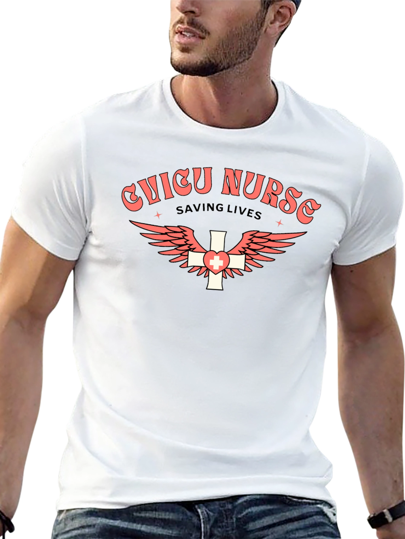 CNICU Nurse Saving Lives Black Tee