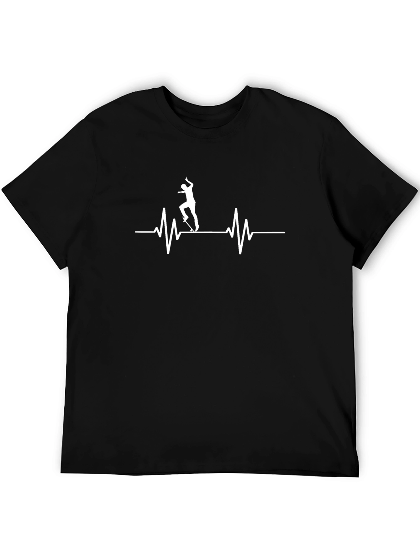 Skateboarding Heartbeat Graphic T-Shirt
