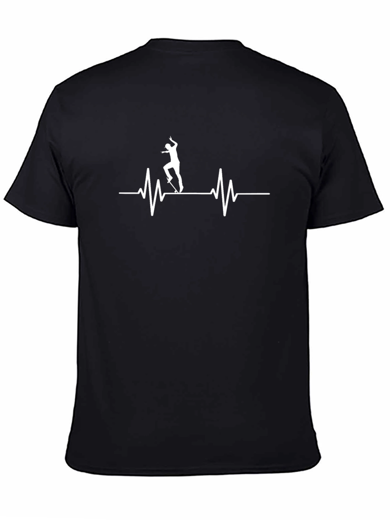 Skateboarding Heartbeat Graphic T-Shirt